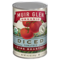 Muir Glen Tomatoes, Diced, Fire Roasted, 14.5 Ounce