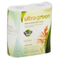 Ultra Green Bath Tissue, Earth-Friendly, Double Rolls, 2- Ply, 4 Each