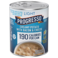 Progresso Soup, Creamy Potato with Bacon & Cheese, Light, 18.5 Ounce