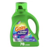 Gain Gain +Odor Defense Liquid Laundry Detergent Super Fresh Blast, 113 Oz, 113 Ounce