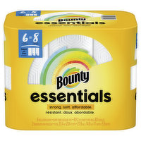 Bounty Essentials Select-A-Size Paper Towels, White, 6 Big Rolls = 8 Regular Rolls, 6 Count, 0.25 Each