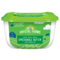 Crystal Farms Spreadable Butter with Canola Oil, 15 Ounce