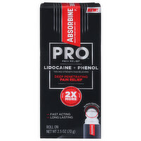 Absorbine Pro Pain Relievers, Max Strength, Deep Penetrating, Roll On, 2.5 Ounce