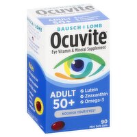 Ocuvite Eye Vitamin, Adult 50+, Mini Soft Gels, 90 Each