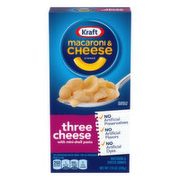 Kraft Macaroni & Cheese Dinner, Three Cheese, 7.25 Ounce