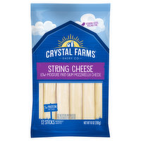 Crystal Farms String Cheese, Part-Skim, Low-Moisture, Mozzarella