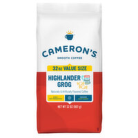 Cameron's Coffee, Ground, Light Roast, Highlander Grog, 32 Ounce