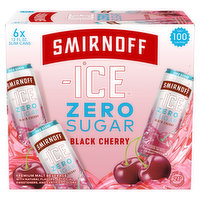 Smirnoff Beer, Zero Sugar, Black Cherry, 6 Pack, 6 Each