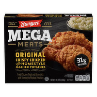 Banquet Mega Meats Mega Meats Original Crispy Chicken with Homestyle Mashed Potatoes, 14.25 Ounce