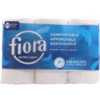 Fiora Bath Tissue, Ultra Soft, Unscented, Double Rolls, 2 Ply, 12 Each