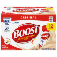 Boost Balanced Nutritional Drink, Original, Very Vanilla, 12 Each
