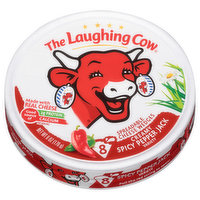 The Laughing Cow Cheese Wedges, Spreadable, Creamy Spicy Pepper Jack, 8 Each
