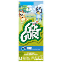 Go-Gurt Yogurt, Fat Free, Bluey, Berry, 8 Each