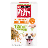 Purina Moist & Meaty Soft Dog Food, With Real Chicken Recipe, 72 Ounce
