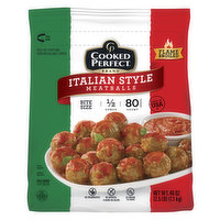 Cooked Perfect Meatballs, Bite Size, Italian Style, 80 Each