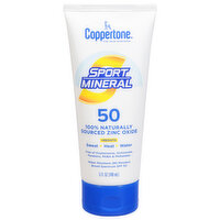 Coppertone Sport Mineral Sunscreen, Broad Spectrum SPF 50, 5 Fluid ounce