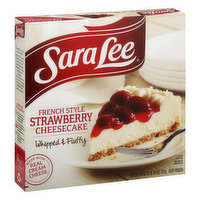 Sara Lee Cheesecake, Strawberry, French Style, Whipped & Fluffy, 26 Ounce