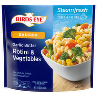 Birds Eye Rotini & Vegetables, Garlic Butter, Sauced, 11 Ounce