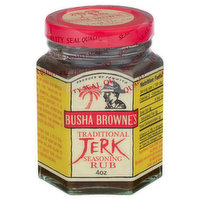 Busha Browne's Seasoning Rub, Traditional Jerk, 4 Ounce