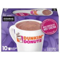 Dunkin' Donuts Hot Cocoa, Milk Chocolate, K-Cup Pods, 10 Each