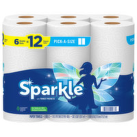 Sparkle Paper Towels, 2-Ply, Pick-A-Size, 6 Each