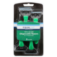 Equaline Razors, Disposable, Triple Blade, 8 Each