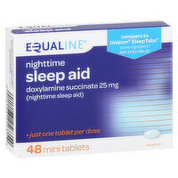 Equaline Sleep Aid, Nighttime, Mini Tablets, 48 Each