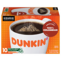 Dunkin' Coffee, Medium Roast, Colombian, K-Cup Pods, 10 Each