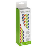 Sensations Smoothie Straws, Paper, 40 Each