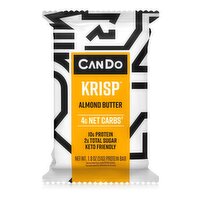 CanDo Keto Krisp Protein Bar, Almond Butter, 1.8 Ounce