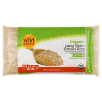 Wild Harvest Brown Rice, Organic, Long Grain, 32 Ounce