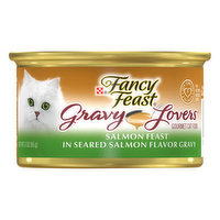 Fancy Feast Cat Food, Gourmet, Salmon Feast in Seared Salmon Flavor Gravy, 3 Ounce