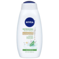 Nivea Refreshing Body Wash, Basil & White Tea, 20 Fluid ounce