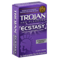 Trojan Condoms, Premium Latex, UltraSmooth Lubricant, 10 Each