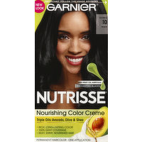 Nutrisse Permanent Haircolor, Black, Licorice 10, 1 Each