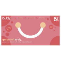 Bubly Sparkling Water, Grapefruit, 8 Each