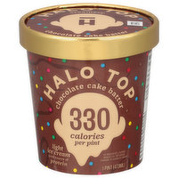 Halo Top Ice Cream, Light, Chocolate Cake Batter, 1 Pint