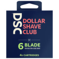 Dollar Shave Club Cartridges, 6 Blade, 4 Each
