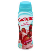 Cacique Drinkable Yogurt, Low Fat, Strawberry Flavored, 7 Ounce