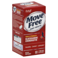 Schiff Move Free Glucosamine Chondroitin, Triple Strength, Coated Tablets, 80 Each