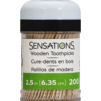 Sensations Toothpicks, Wooden, 2.5 Inch, 200 Each