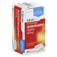 Equaline Acetaminophen, Extra Strength, 500 mg, Caplets, 24 Each