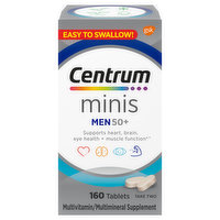 Centrum Multivitamin/Multimineral, Mens 50+, Minis, Tablets, 160 Each