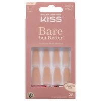 Kiss Bare But Better Nails, Long, TruNude, 28 Each