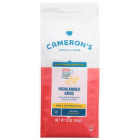Cameron's Coffee, Smooth, Ground, Light Roast, Highlander Grog, 12 Ounce