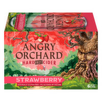 Angry Orchard Hard Fruit Cider, Strawberry, 6 Each