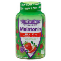 Vitafusion Gummy Supplements, Max Strength, 10 mg, Natural Strawberry Flavor, 100 Each