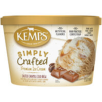 Kemps Simply Crafted Salted Caramel Cold Brew Premium Ice Cream, 1.5 Quart