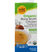 Wild Harvest Bone Broth, Organic, Chicken, 32 Ounce