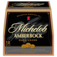 Michelob Beer, Dark Lager, Amber Bock, 12 Each